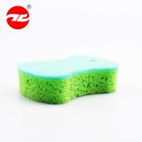 Customized Round Kitchen Dish Washing Grip Sponge Scourer Makeup Brush Cleaning Sponge